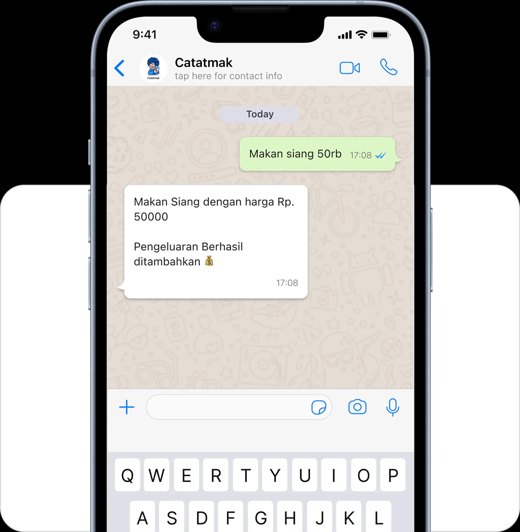 Catatmak Whatsapp Chat Mockup Overlay