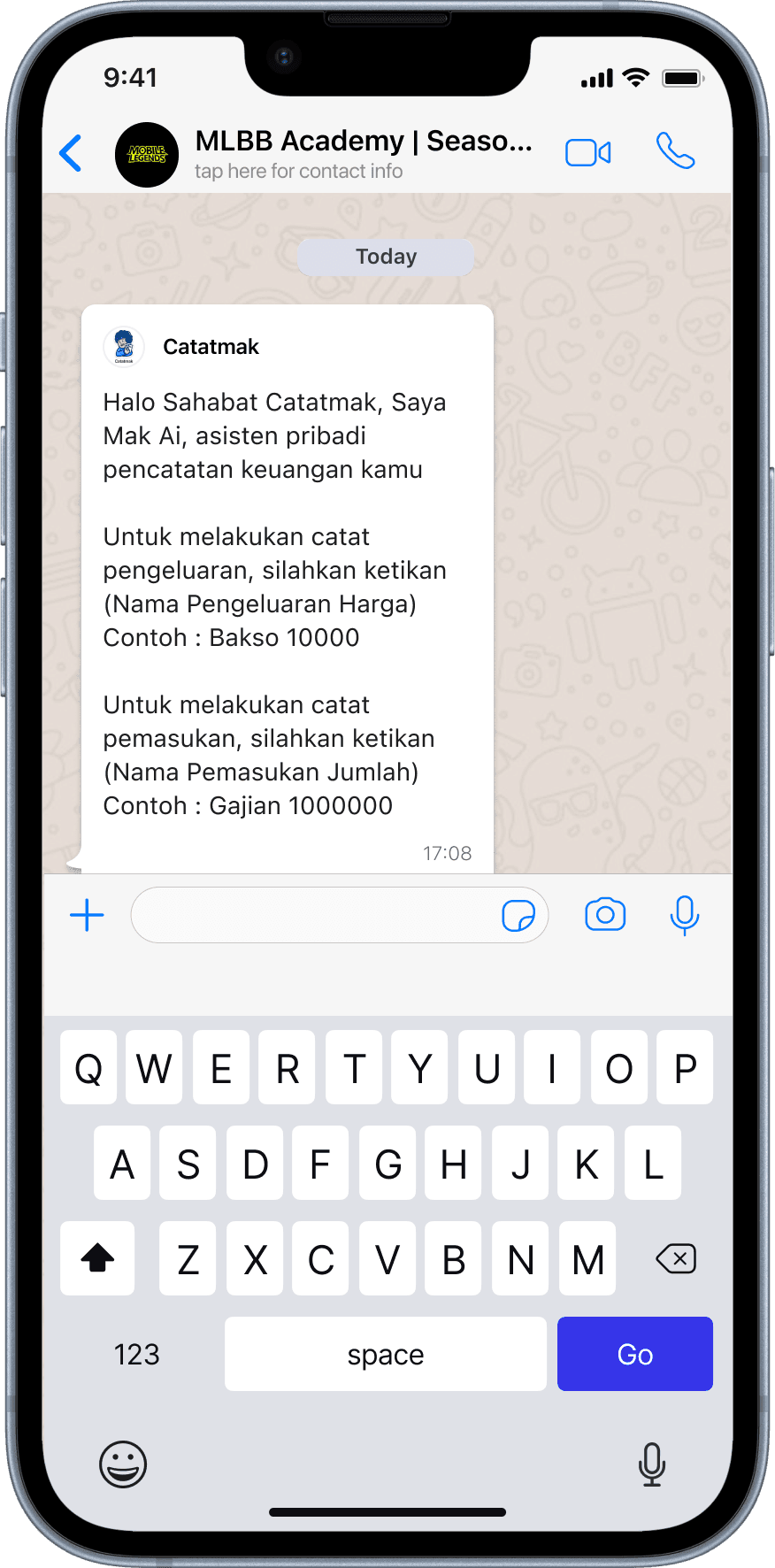 WhatsApp Bot - Catat transaksi lewat chat grup